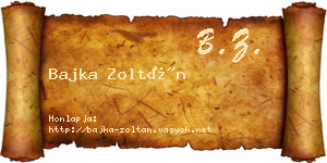 Bajka Zoltán névjegykártya