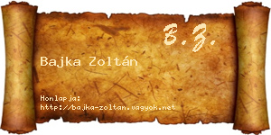 Bajka Zoltán névjegykártya