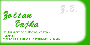zoltan bajka business card